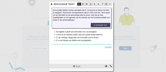 Nieuwe tool ‘ReadSpeaker’ nu ook op Kunstgebit.nl